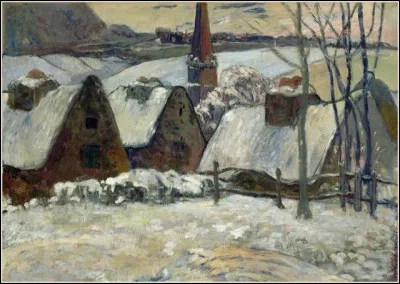 Qui a immortalisé ce village breton sous la neige ?