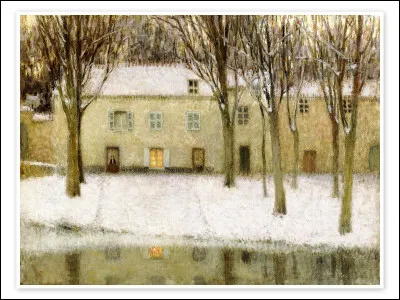 Qui a immortalisé cette "Petite place sous la neige à Chartres" ?