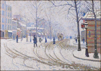 Enfin, à qui doit-on ce paysage de neige représentant le boulevard de Clichy, à Paris ?