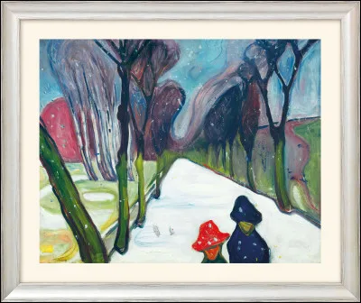 Qui a intitulé son tableau "Neige fraîche sur la route" ?
