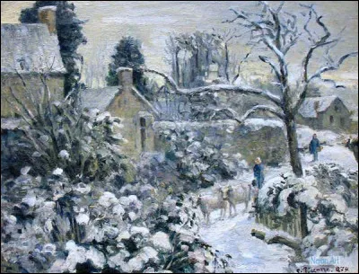 À qui doit-on "Neige et vaches à Montfoucault" ?