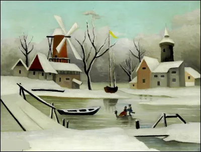 Sa toile s'intitule "L'Hiver" :