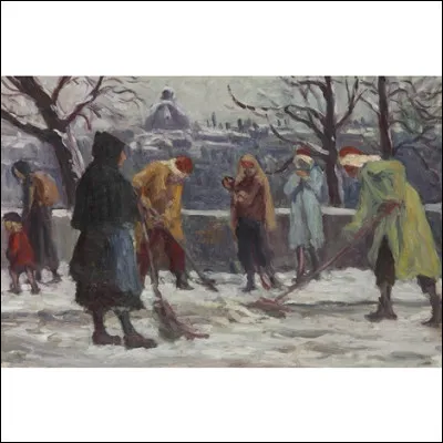Qui a immortalisé cette scène représentant "Le Balayage de la neige" ?
