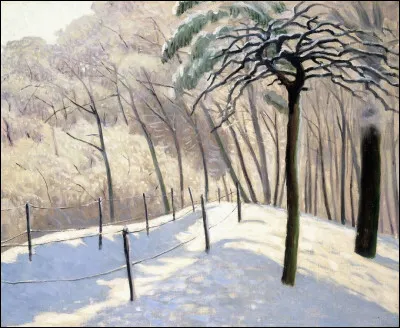 Qui a immortalisé ce "Paysage enneigé au Bois de Boulogne" ?