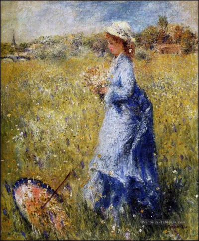 Qui a eu pour muse cette "Femme cueillant des fleurs" ?