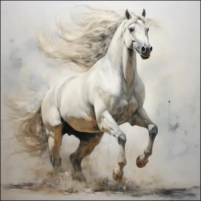 Dans une chanson, Stewball est un cheval blanc.