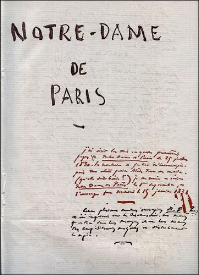 Quel romancier écrit en 1831 "Notre-Dame de Paris" ?