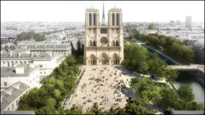 Quel urbaniste fait abattre deux édifices afin de dégager la perspective sur Notre-Dame ?