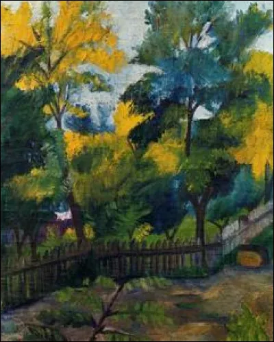 Qui a peint "Paysage à la barrière" ?