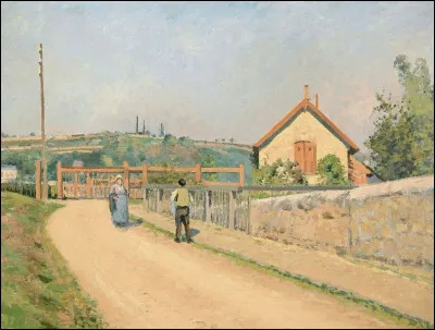 Qui a peint "Barrière ferroviaire aux Pâtis près de Pontoise" ?