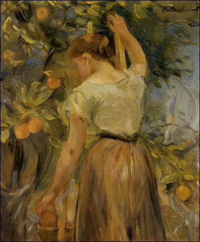 Qui a représenté cette "Jeune Femme cueillant des oranges" ?