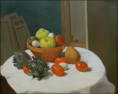 Sa toile se nomme "Fruits et légumes" :