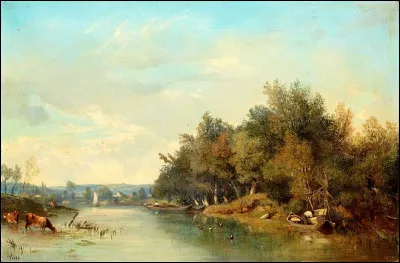 Quels sont les animaux domestiques souvent représentés sur les toiles des peintres de Barbizon ?