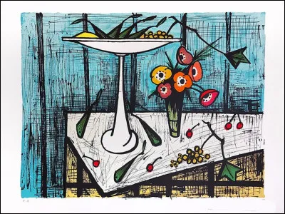 À qui doit-on la lithographie "Panier de fruits" ?