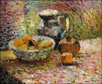 Qui a immortalisé cette "Nature morte au pichet, et fruits" ?