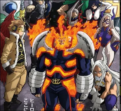 Dans My Hero Academia, qui est le héros symbolisant "la flamme" ?