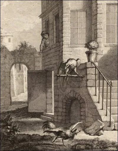 Quel animal est mis en scène avec le Faucon dans l'une des fables de Jean de La Fontaine ?
