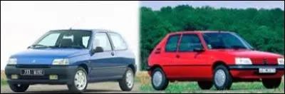 La Peugeot 205 est-elle plus ou moins récente que la Renault Clio 1 ?