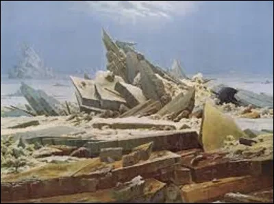 Entre 1823 et 1824, quel romantique a réalisé cette toile intitulée ''La Mer de glace'' ?
