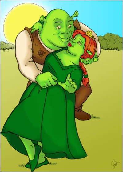 Qui sont ces amoureux de fiction, un ogre laid qui délivre une princesse prisonnière d'un dragon ?