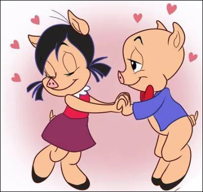 Qui sont ces amoureux de fiction de l'univers "Looney Tunes" un cochon bègue et une truie sexy ?