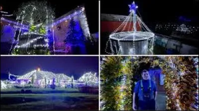 Différentes vues des illuminations que l'on voit à Joiselle. Village Marnais, il se situe en région ...