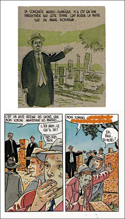 Pour l'heure, tout cela est mis en veilleuse, étouffé sous des discours ronflants et déclarations saturées de l'arrogance habituelle... Que prétend ici l'orateur ? [...Complétez sa phrase !...]