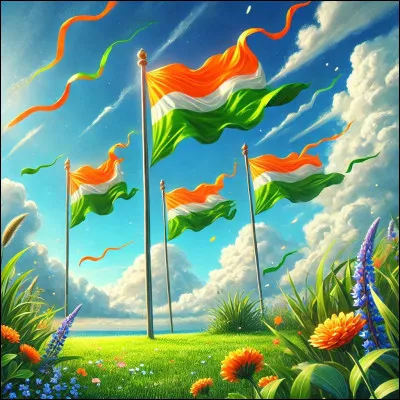 Comment décrirez-vous les drapeaux sur l'image ?