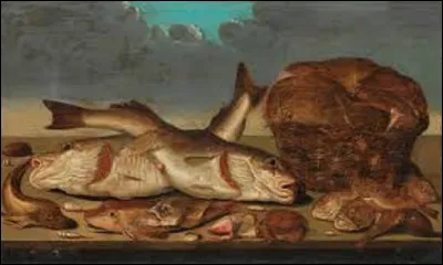 En 1638, quel artiste a exécuté cette peinture intitulée ''Nature morte aux poissons'' ?