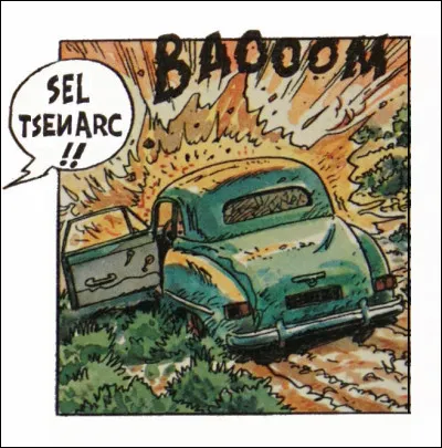 Et c'est le crash ! Heureusement, tous sont saufs. Sauf peut-être ce que veut nommer Marnier, dans un cri. Mais, en état de choc, le peintre s'est mélangé les pinceaux. Qu'a-t-il voulu dire, au juste ?