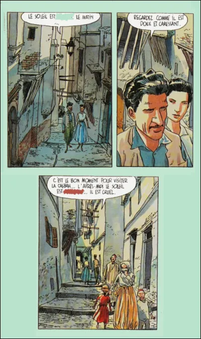 Flâneries à la Casbah (2) > Comme le souligne de manière poétique ''Momo'', autre amoureux des lieux, le soleil y est... [...Retrouvez deux termes de sa métaphore !...]