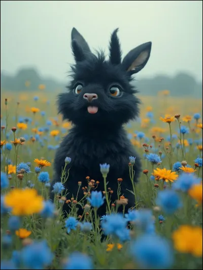 De quelles fleurs le petit animal est-il entouré ?