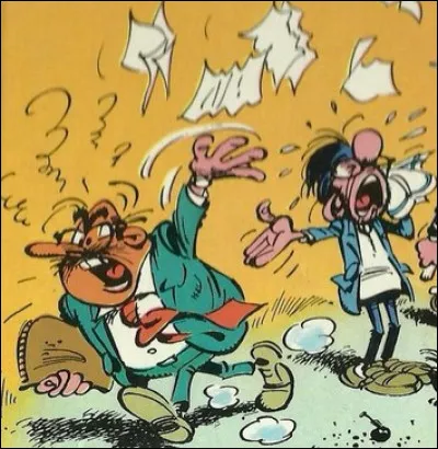 Qui est cet homme d'affaire fortuné n'arrivant pas à signer les contrats dans les aventures de Gaston ?