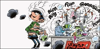 De quelle couleur sont habituellement les espadrilles de Gaston ?