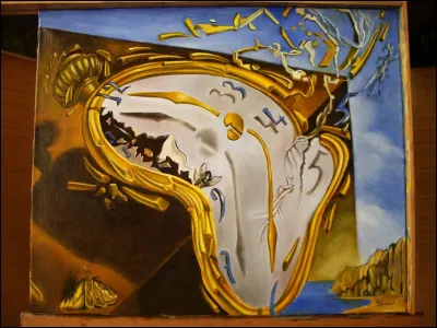 Top ! Je suis une uvre emblématique du peintre surréaliste Salvador Dalí, réalisée en 1931. Mon image est célèbre pour ses montres molles qui semblent fondre, défiant la perception du temps et de la réalité. Cette peinture, souvent interprétée comme une réflexion sur la relativité du temps, est l'une des uvres les plus reconnaissables du mouvement surréaliste. Je suis