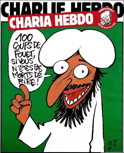 Ce numéro spécial de Charlie Hebdo, rebaptisé Charia Hebdo et présentant en Une la caricature dun Mahomet promettant "cent coups de fouet, si vous nêtes pas morts de rire", est la réponse du journal à ...