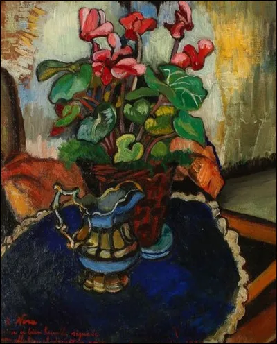 Qui a peint "Les cyclamens" ?