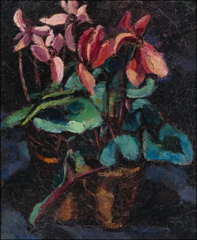 Qui a peint "Les cyclamens" ?