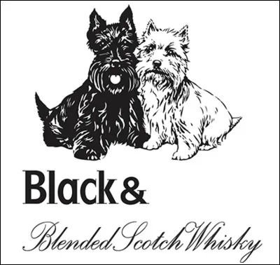 Quelle marque de Whisky est associée à un couple de chiens ?