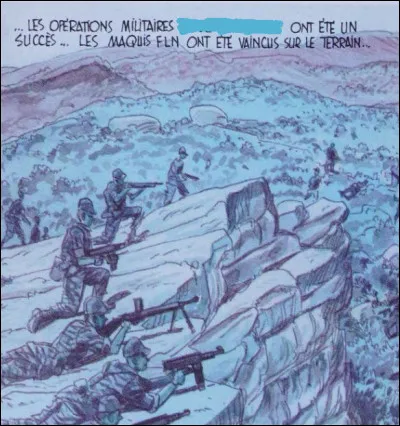 Violence "peu ordinaire" > De 1959 à 1961, le territoire algérien est investit par [...nb de soldats mobilisés ?...] afin d'éradiquer les maquis : pour le plan ["...quel nom ?..."], on utilisera massivement [...quelle arme ?...].