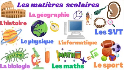 Quelle matière scolaire est ta préférée ? (2)
