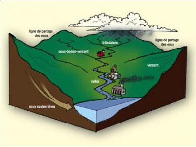 Un cours d'eau s'inscrit dans une entit gographique plus vaste que son simple linaire : le bassin versant. Mais  quoi correspond-il ?