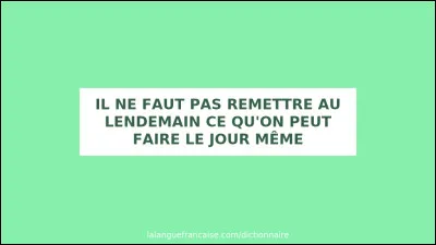 Le lendemain, il faut aller en cours. Quelle est ta réaction ?