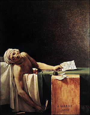 Quel peintre a ralis 'La mort de Marat' ?