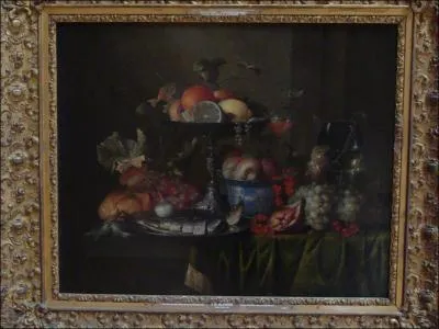 Quel peintre a ralis 'Nature morte aux fruits et poissons' ?