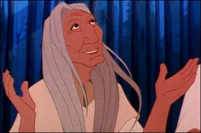 Qui est ce personnage du film "Pocahontas", un vieux chaman soucieux de la culture amérindienne ?