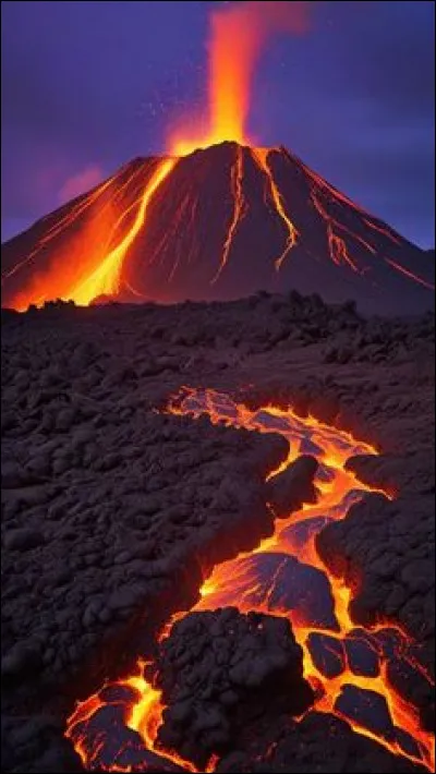 Un volcan effusif est caractérisé par :