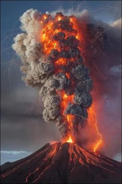 Un volcan explosif est caractérisé par :