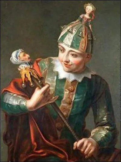 Comment appelle-t-on ce sceptre surmonté d'une tête coiffée d'un chapeau à grelots, servant de marionnette au bouffon ?
