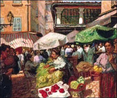Qui a représenté "Le Marché à Marseille" ?